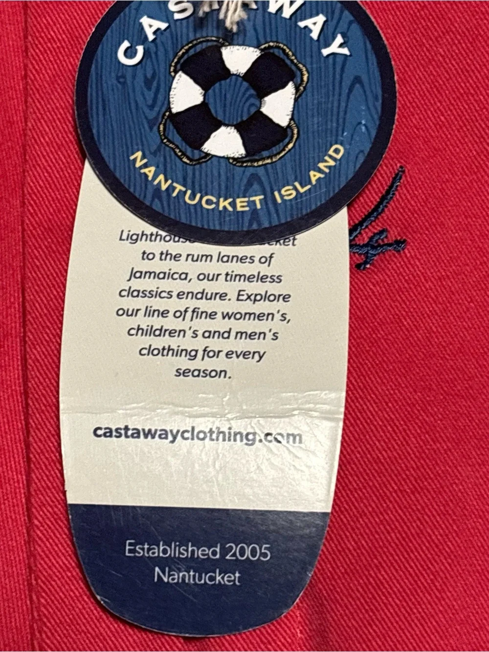 Castaway Harbor Pants Mens 40 UF Pink Calico Jack Skull Embroidered NWT